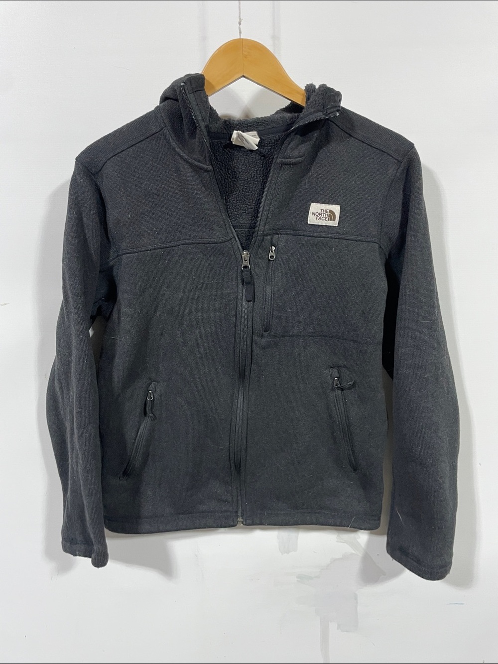 The North Face Black Full-Zip Fleece Jacket with Hood
